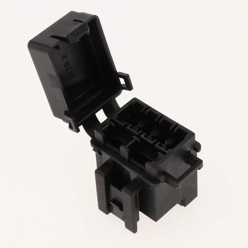 4-Slot Relay Box, 1 Relays, 4 Blade Fuses, Easy Installation - Fuse Relay Box for Automotive and Marine Use