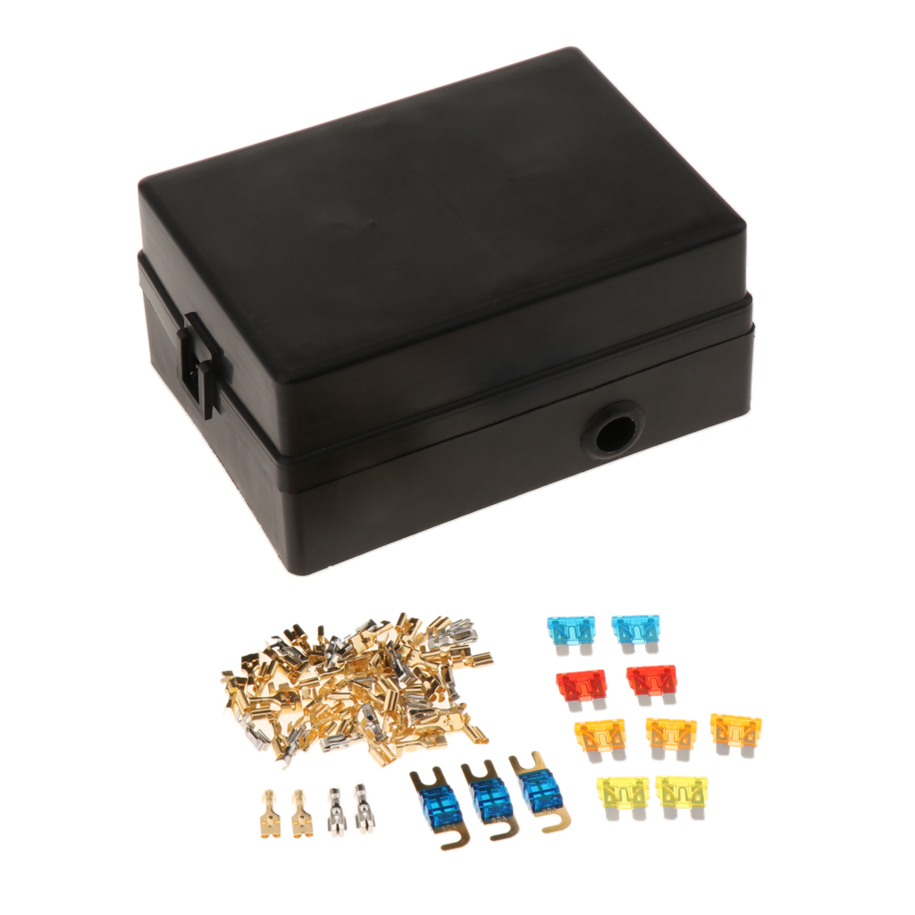 13-Way Fuse Block Include Relay and Fuse, Fuse Marine Boat Fuse Holder Box,Fuse Box Panel