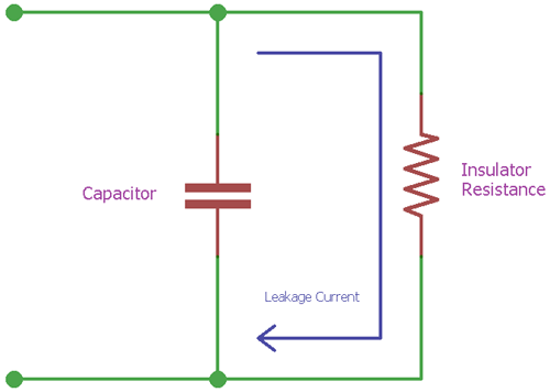 Leakage Current in a RC Circuit