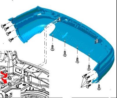 rear bumper mounting scheme AUDI Q7