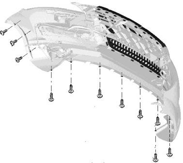 front bumper mounting scheme AUDI Q7