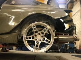 Magnesium forged alloy wheel on a BMW motorsports car