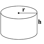 Cylinder Diagram with r = radius and h = height