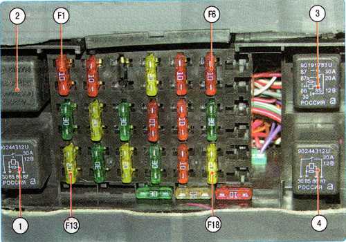 Распиновка предохранителей daewoo nexia